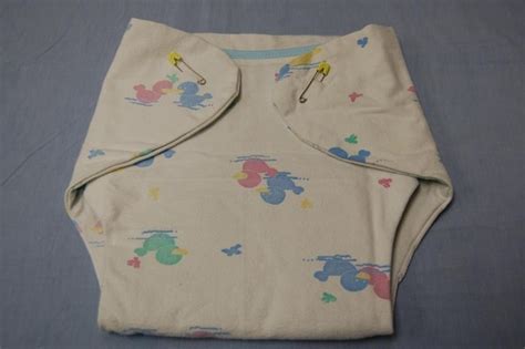 Adult Diaper Ducky Print No Elastic Size 26 36 Inches