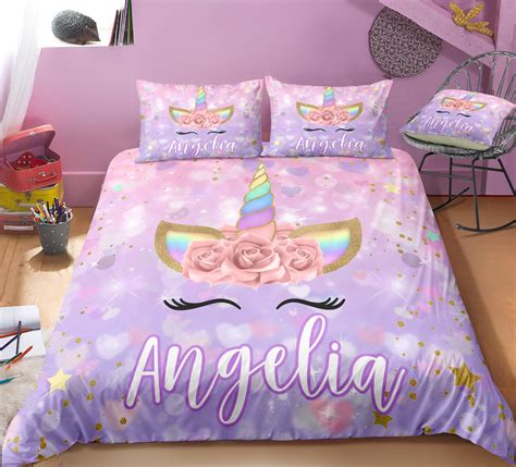 Unicorn Bedding Duvet Cover Personalized