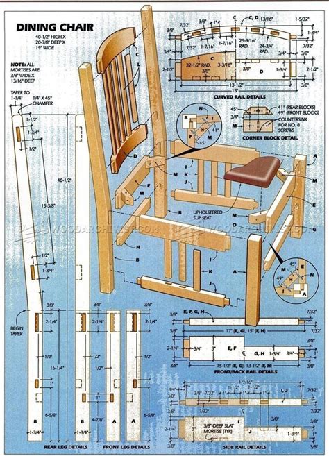285 Dining Chair Plans Furniture Plans And Projects Woodworking