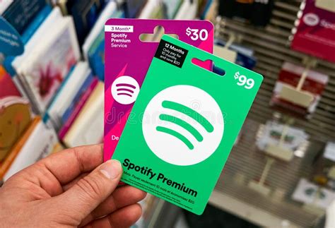 Spotify is one of the best ways to listen to songs wherever you are and it's easy to use nature makes it a very convenient choice for music lovers. Spotify Green Gift Cardof Premium Subscription In A Hand ...