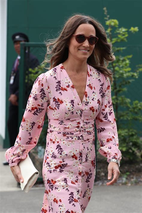 The younger sister of catherine, duchess of cambridge, she began receiving media attention with her appearance as the maid of honour at her sister's wedding to prince william. Pippa Middleton's Pink Floral Dress at Wimbledon 2019 ...