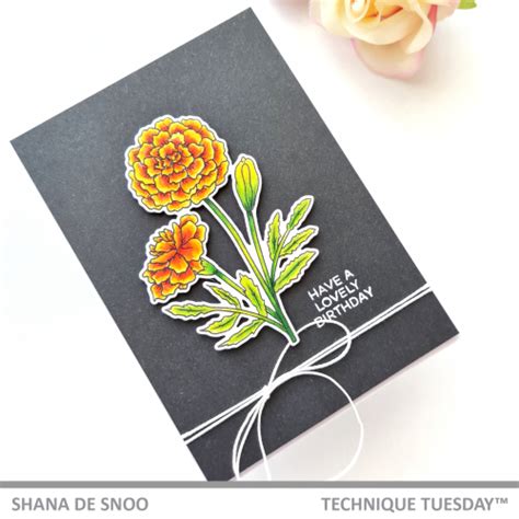 Technique Tuesday Ideas And Inspiration Blog Marigold Flower Cards