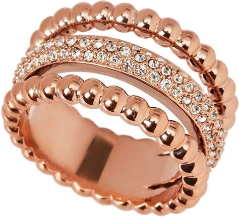 Swarovski Rose Gold Tone Click Ring Size 725 Rose Gold Ring Size Rings