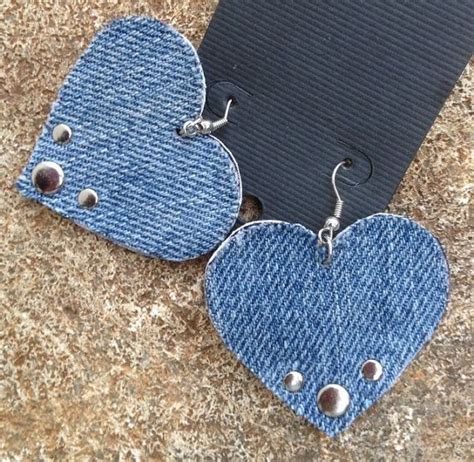 Pin By Mariyamubeen On Diy Old Jeans Denim Earrings Denim Jewelry