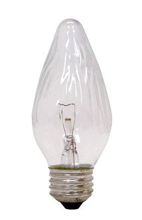 Ge Crystal Clear Decorative Light Bulb 40w E26 Flame Shape F Type Flame