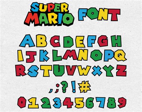 Super Mario Font Svg Super Mario Font And Numbers Svg Bestdesignbundle