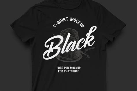 black  shirt mockup medialoot