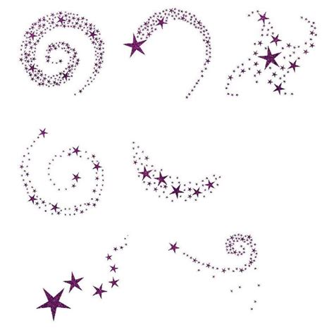 Purple Glitter Star Swirling Stars Star Overlay Clipart Etsy Small