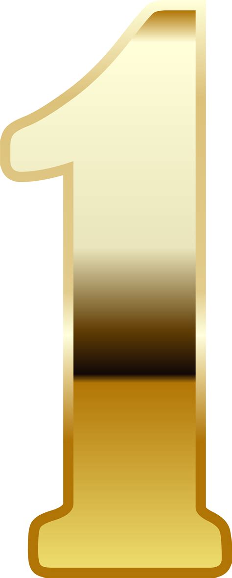 One Clipart Gold One One Gold One Transparent Free For Download On