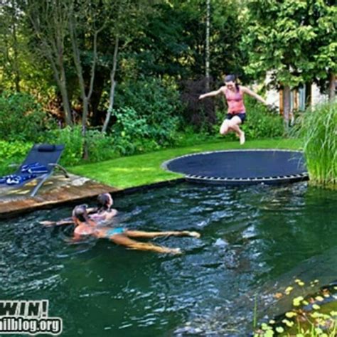 So how can you easily tr. Wish | In Ground Trampoline by pool | Too creative ...