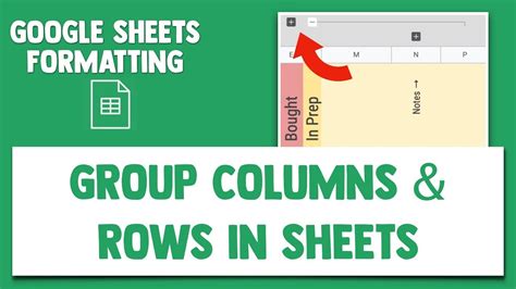 Group Columns And Rows In Google Sheets New Feature Youtube
