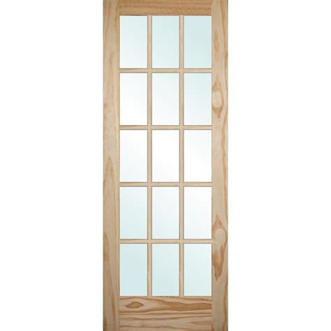 32 French 15 Lite Clear Pine Interior Door Slab Home Outlet
