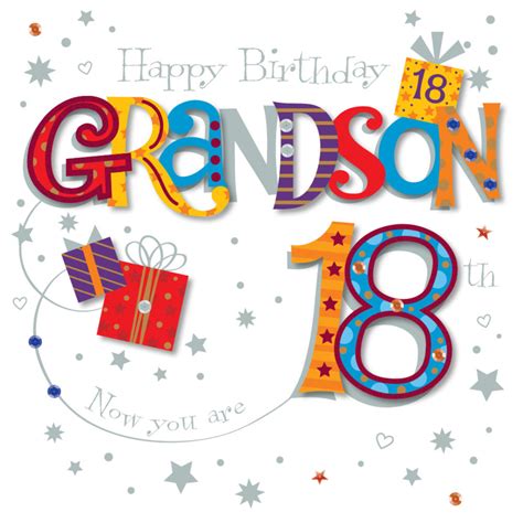 Grandson 18th Birthday Greeting Card Cards Love Kates