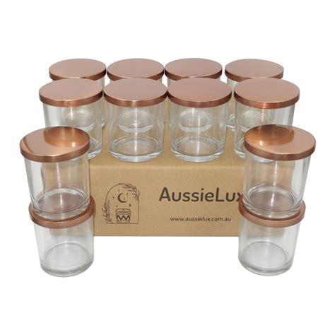 Luxury Glass Candle Jars With Lids For Making Candles Wholesale 12 J Aussielux