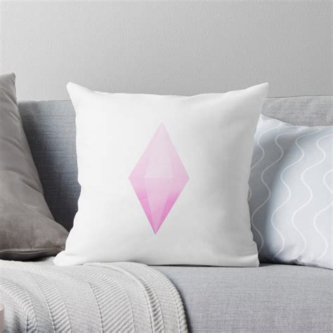 Sims 4 Pink Plumbob Throw Pillow By Paninihead Redbubble