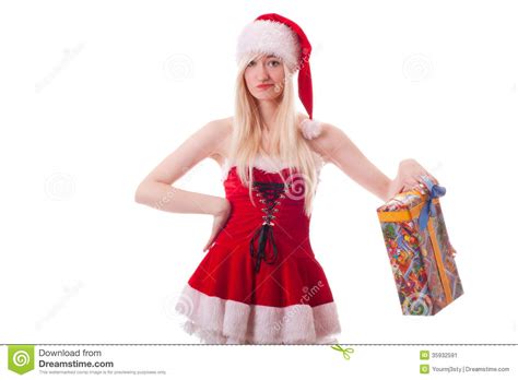 Use #bendatthewaist or #bend for a better chance to help us place your image in its proper place! Santa Girl Is Upset Because Of A Bad Gift Stock Image ...