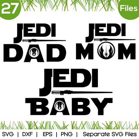 Jedi Mom SVG Cut Files - vector svg format