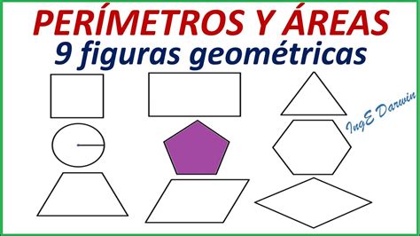 Perímetros Y Áreas De 9 Figuras Geométricas Ejemplos Youtube