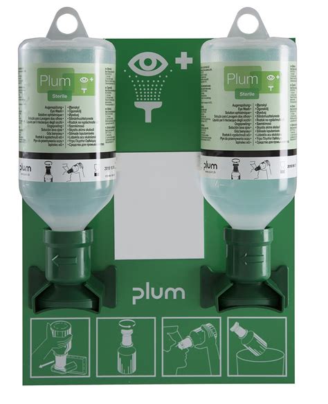 Plum Eye Wash Station With 2x 500 Ml Bottles Uk Health