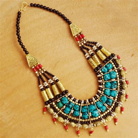 Trendy Beaded Necklace Art Jewelry Women Accessories World Art