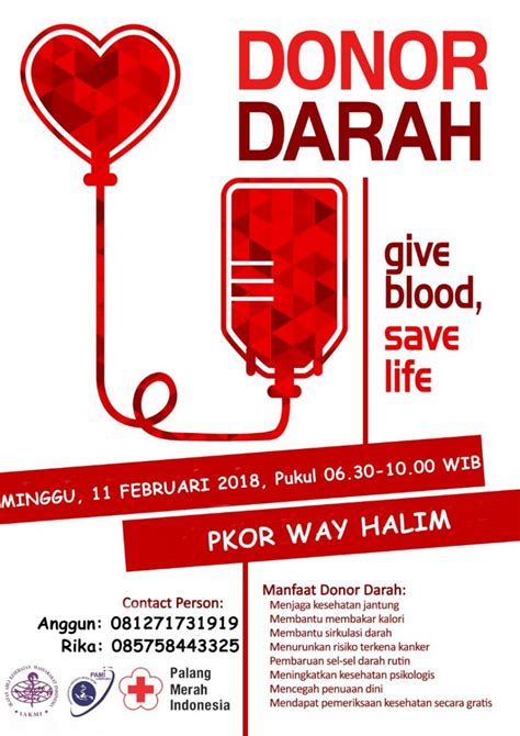 Donor darah merupakan proses pengambilan darah secara sukarela untuk membantu menyelamatkan orang yang membutuhkan. Peringati Hari Kanker, PAMI Lampung Gandeng PMI Gelar ...