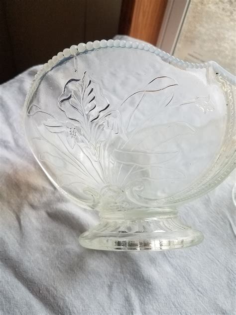 Opalescent Glass Berry Bowl Set Antique Eapg Northwood Wild Etsy