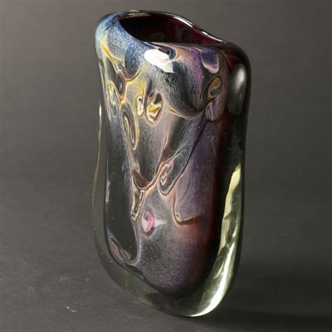 Multi Color Heavy Murano Glass Sommerso Vase Item 8811