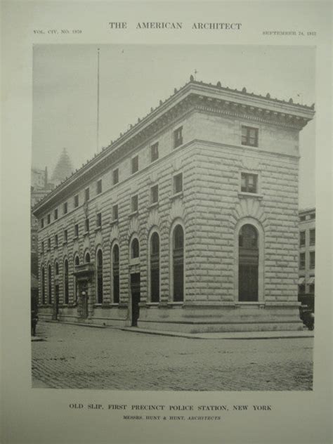 Old Slip Of The First Precinct Police Station New York Ny 1913 Hu