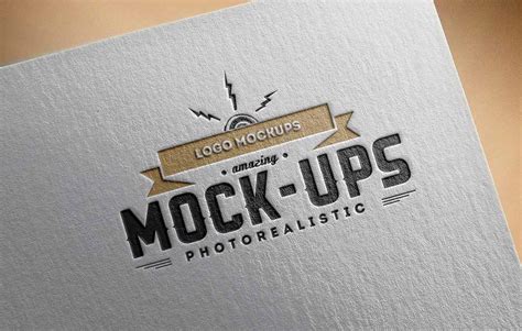 paper logo mockup mockuptree
