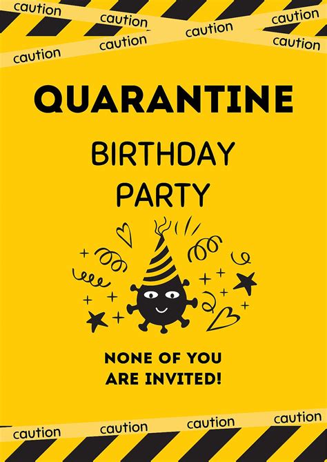 What to get dad for birthday? Quarantine Birthday Party: Free Printable Home Quarantine ...