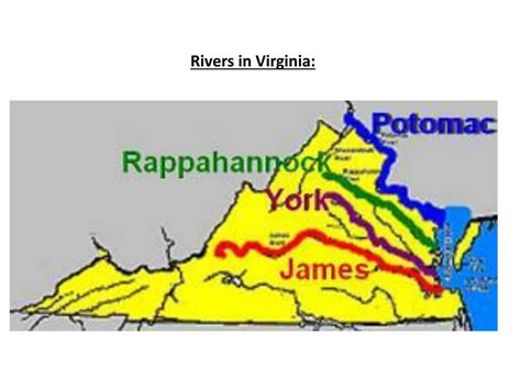 Map Of Virginia With Rivers Labeled United States Map