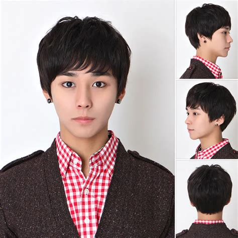 Handsome Student Wig Short Hair Wig Repair Face Non Mainstream Men Male