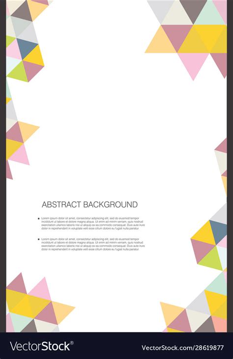 Abstract Geometric Design Background Template 6 Vector Image