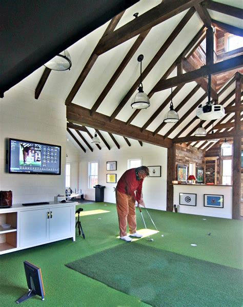 Man Cave Golf House With Indoor Golf Facility Laine M Jones Design