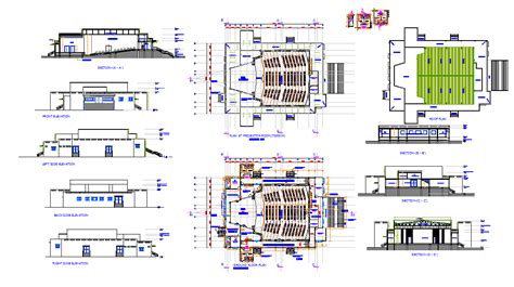 Auditorium Plan Design Cadbull