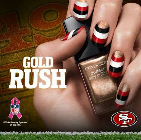 49ers Nail Design 49ers Nails Nails Only Football Nails