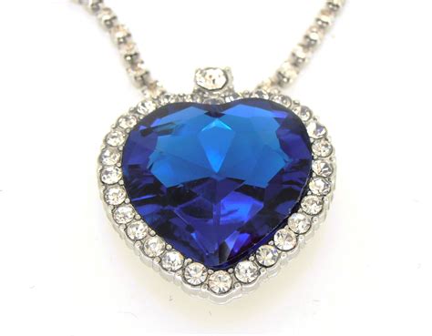The Heart Of The Ocean Dark Blue Titanic Necklace 5323 Most Expensive