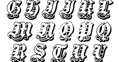 Moldes De Letras Goticas Para Imprimir Y Recortar Grandes Abecedario