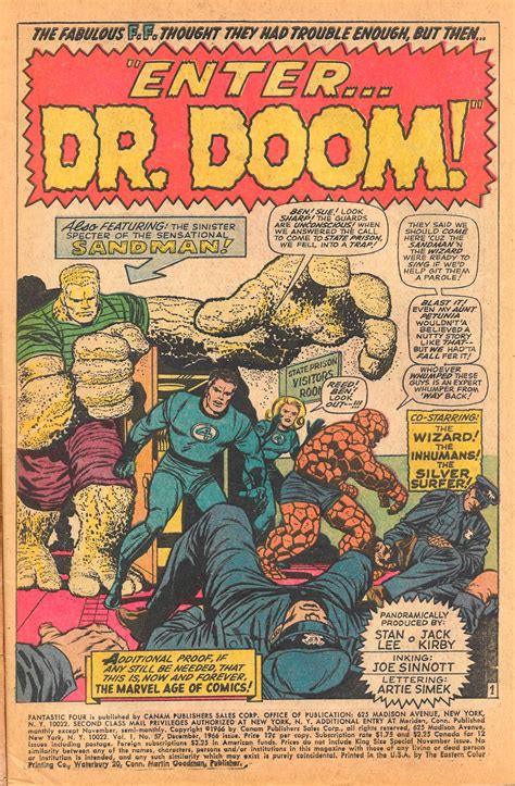 Fantastic Four 57 Dec66 55 Fn Wow Dr Doom And Silver Surfer