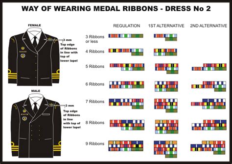 Way Of Wearing Medal Ribbons Dress No 2