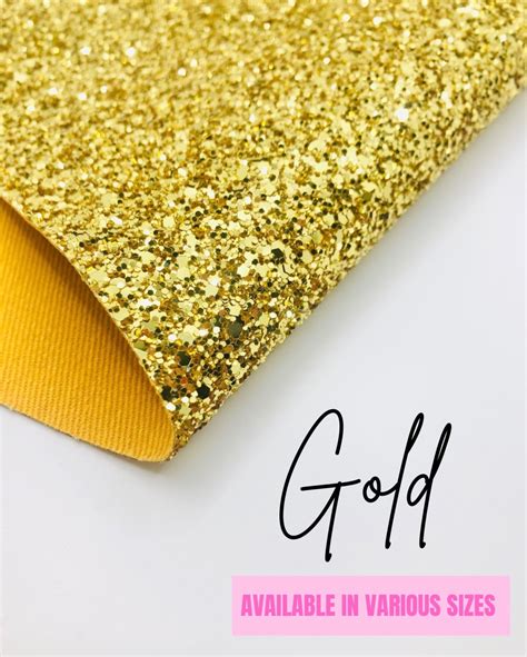 Gold Chunky Glitter Fabric School