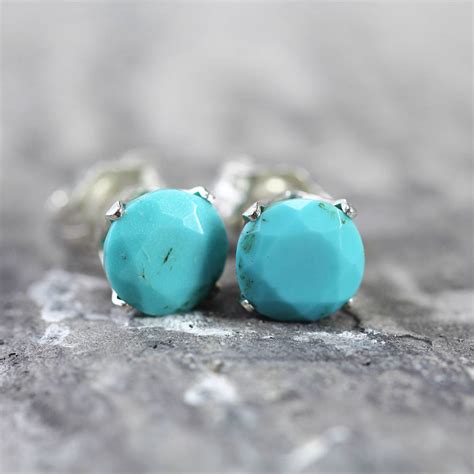 Turquoise Stud Earrings By Artique Boutique Notonthehighstreet Com