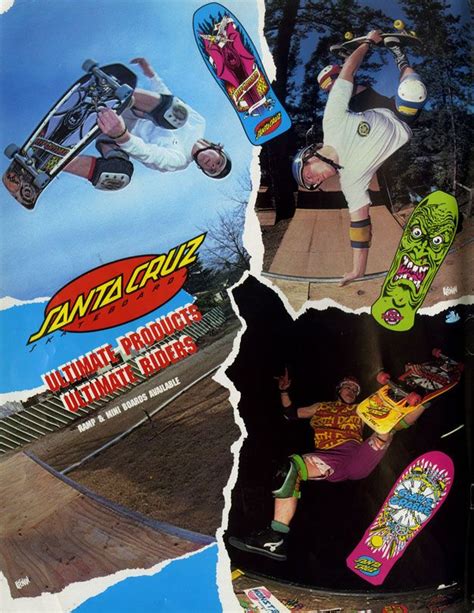 Bulletride Actionwear 80s Ad Santa Cruz Skateboards Skateboard Art