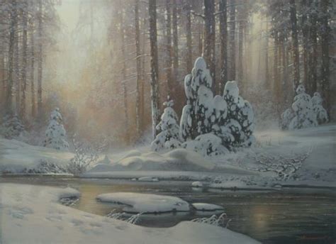 Painting Winter Dmitry Kolpashnikov Art Kaleidoscope