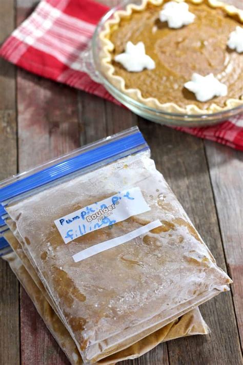 Baked and unbaked pies can be frozen (except custard and meringue). How to Make and Freeze Pumpkin Pie Filling | The Frugal ...