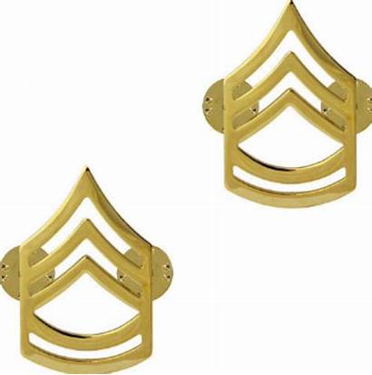 Rank Insignia Sergeant Army Class Collar Gold