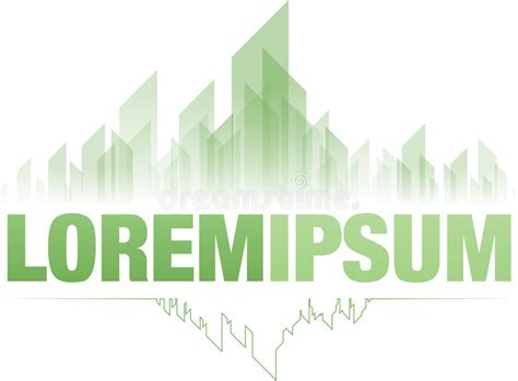 Emerald City Green Logo Design Stock Vector Illustration
