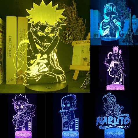 The guy with cloud envy! 3D Lamp NARUTO Uzumaki Naruto Acrylic Night Lights Uchiha ...
