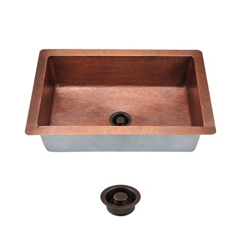 Mr Direct All In One Undermount Copper 33 In Single Bowl Kitchen Sink