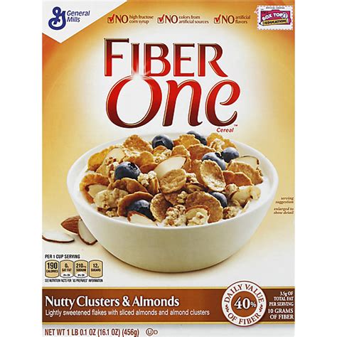 Fiber One™ Cereal Nutty Clusters And Almonds 16 1 Oz Box Cereal Foodtown